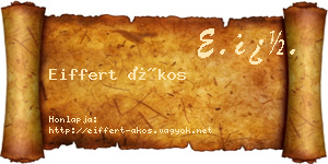Eiffert Ákos névjegykártya